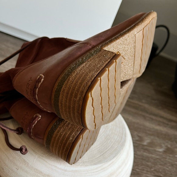 Sperry Maya Ronan Mid Calf Slouchy Leather Boot in Rust 7 - Picture 12 of 15